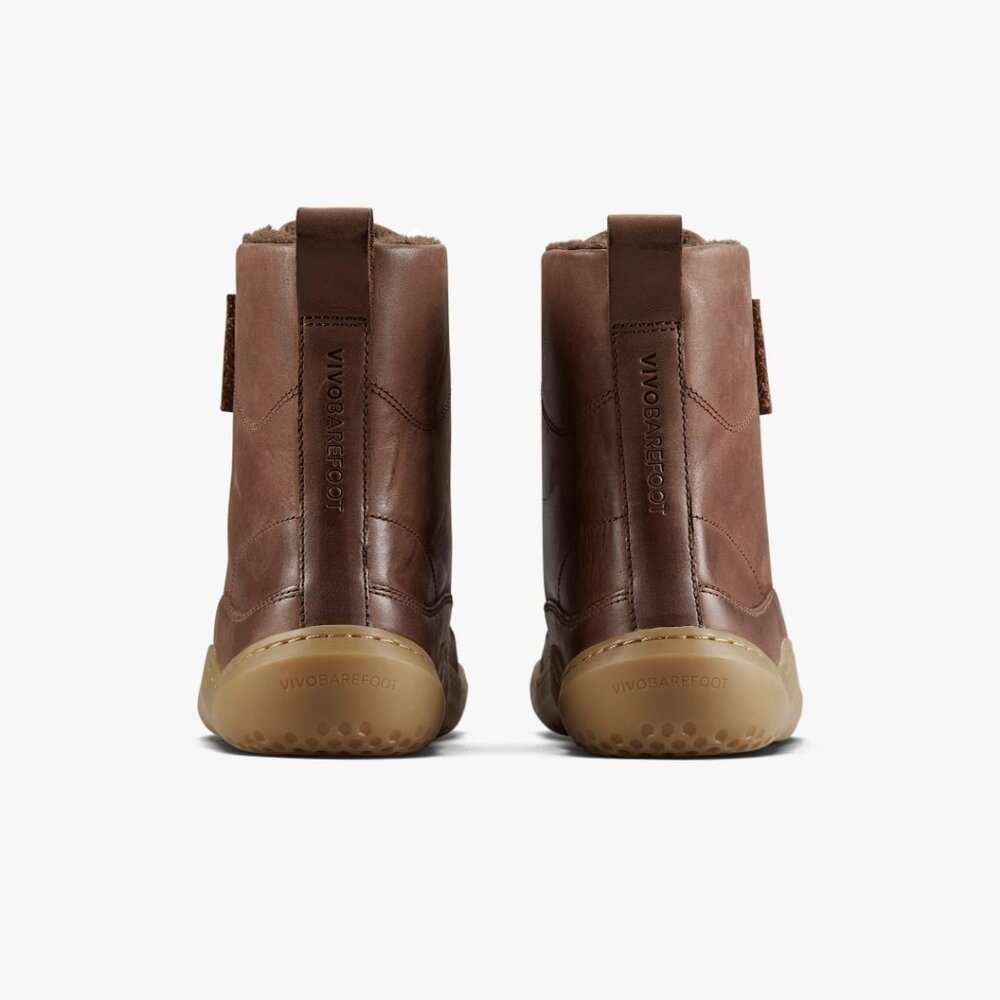 Vivobarefoot Gobi Boot Warmlined Womens in Bark - Picture 4 of 7